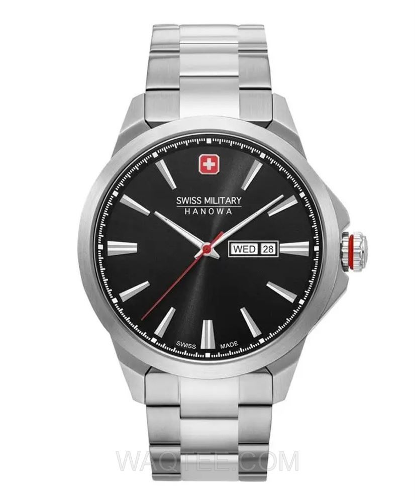Swiss Military Hanowa Classic Silver St.Steel Black Dial For Men | 5346.04.007 | Watch | Watches | Gifts