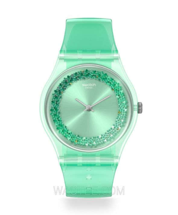 Swatch Night-Green Rubber For Women | GG225 | Watch | Watches | Gifts