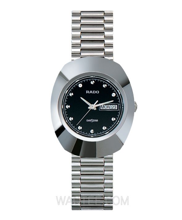 Rado Original Diastar Silver St.Steel Black Dial For Men | ساعة يد | ساعات | هدايا