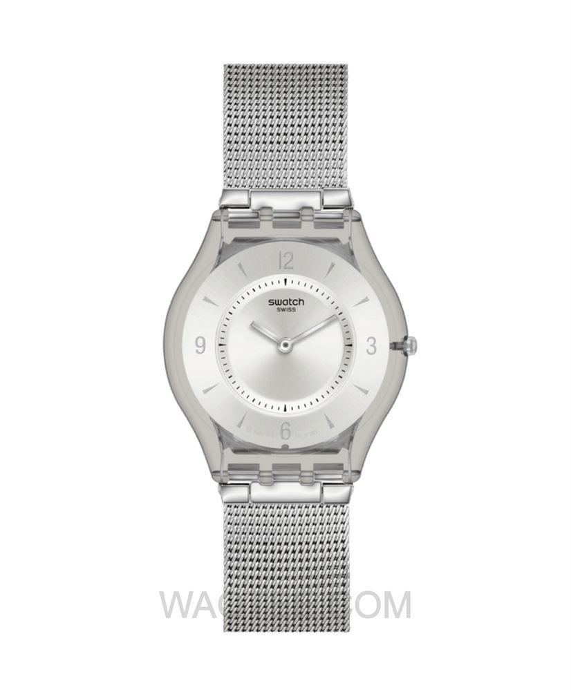 Swatch Knit Silver Mesh Silver Dial For Women | SS08M100M | Watch | Watches | Gifts