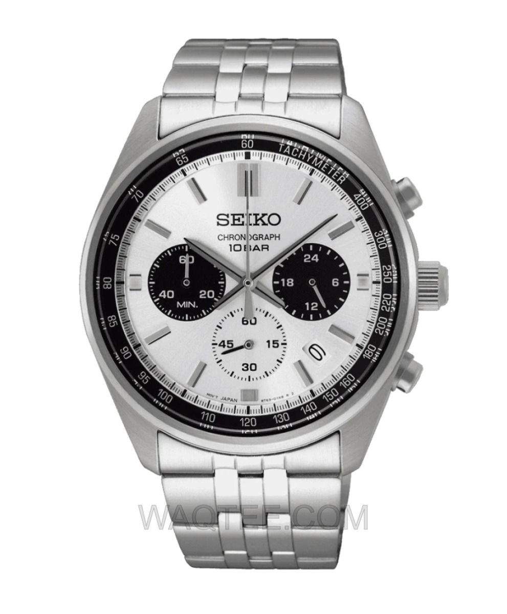 Seiko Classic chronograph Silver St. Steel Silver Dial For Men | SSB425P1 | ساعة يد | ساعات | هدايا