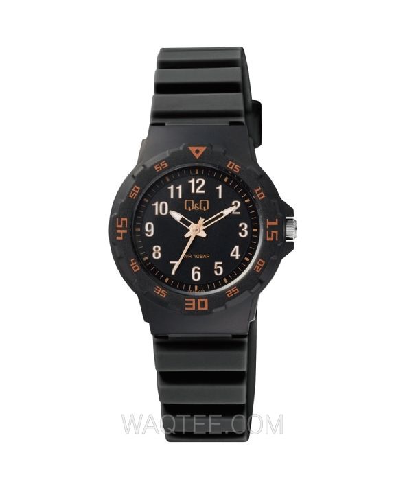 Q&Q Mix Black Rubber Black Dial For Boys | VR19J019 | Watch | Watches | Gifts