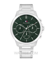 Tommy Hilfiger Henry Silver St. Steel Green Dial For Men 1710686