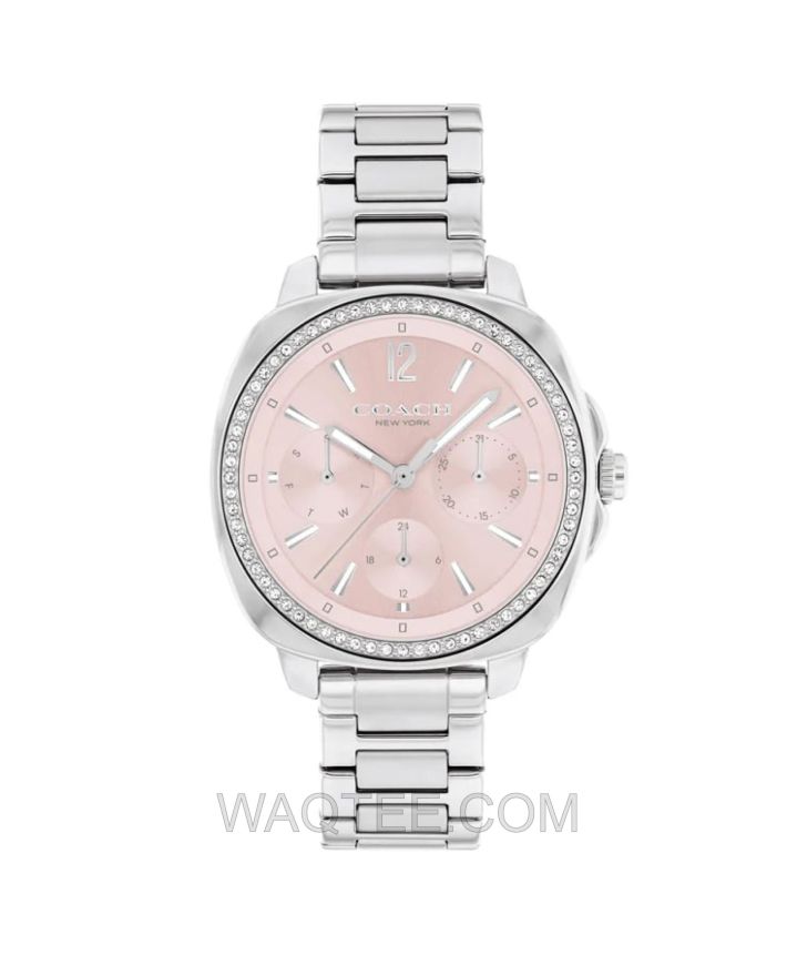 Coach Kitt Silver St. Steel Pink Dial For Women