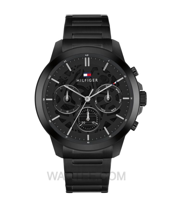 Tommy Hilfiger Henry Black St. Steel Black Dial For Men 