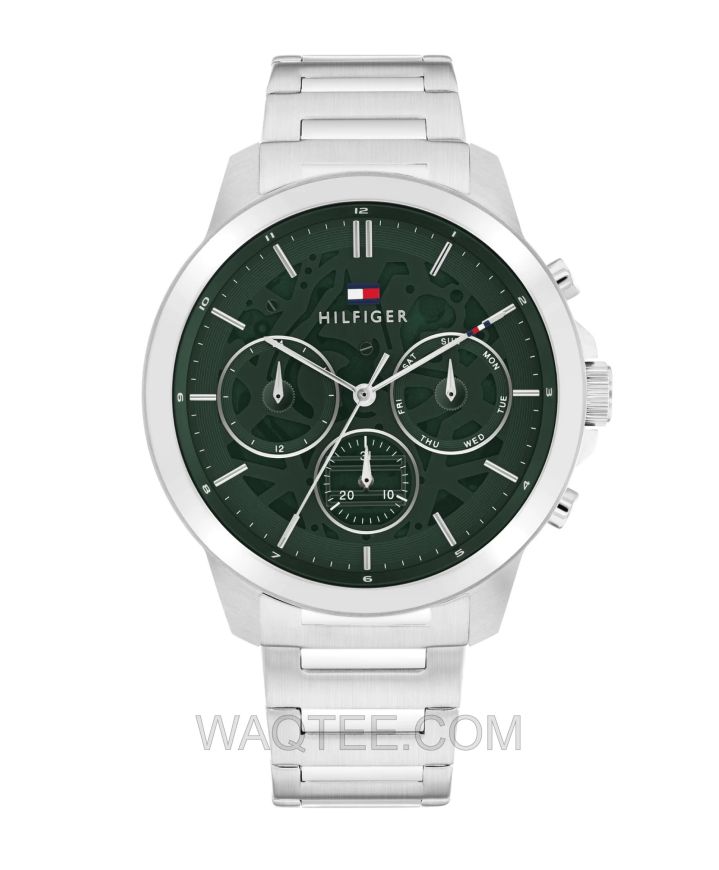 Tommy Hilfiger Henry Silver St. Steel Green Dial For Men 