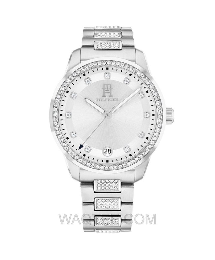 Tommy Hilfiger H85 Crystals Silver St. Steel Silver Dial For women