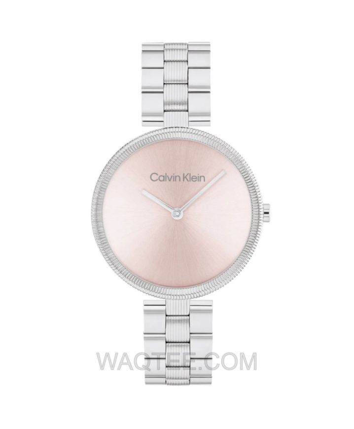 Calvin Klein CK Gleam Silver ST. Steel Pink Dial For Women 