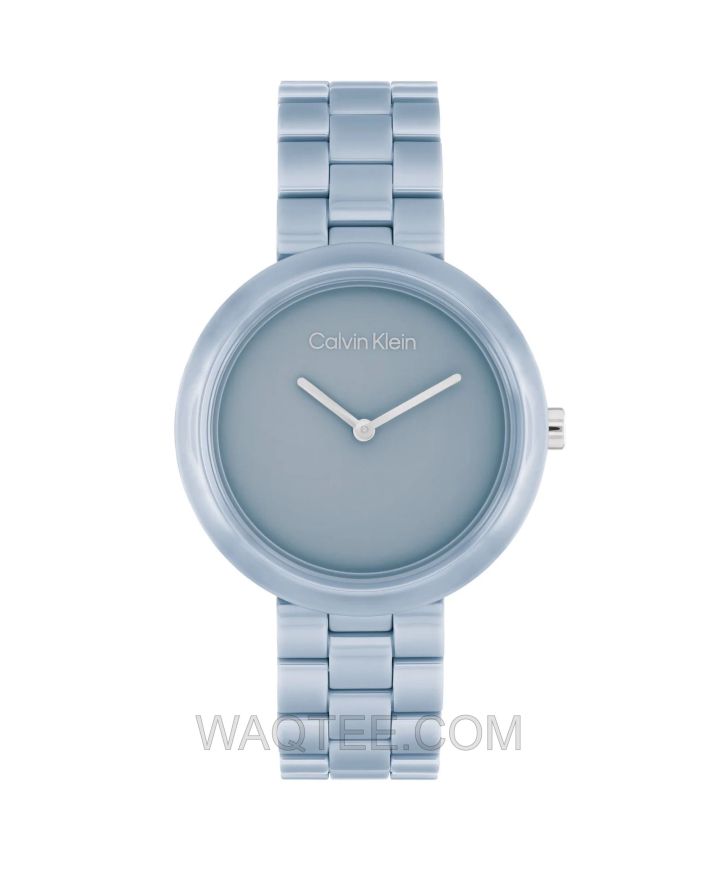 Calvin Klein CK Pure Blue Ceramic Blue Dial For Women