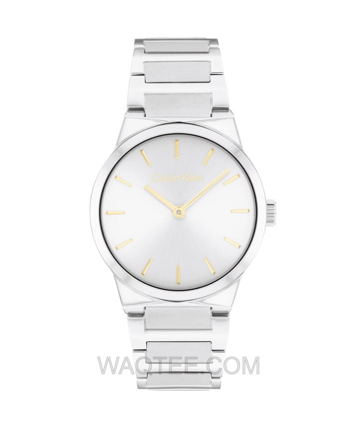 Calvin Klein CK Linear Elegance Silver St. Steel Silver Dial For Women