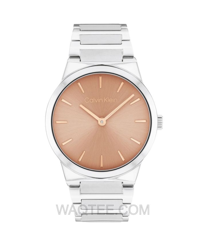Calvin Klein CK Linear Elegance Silver St. Steel pink Dial For Women