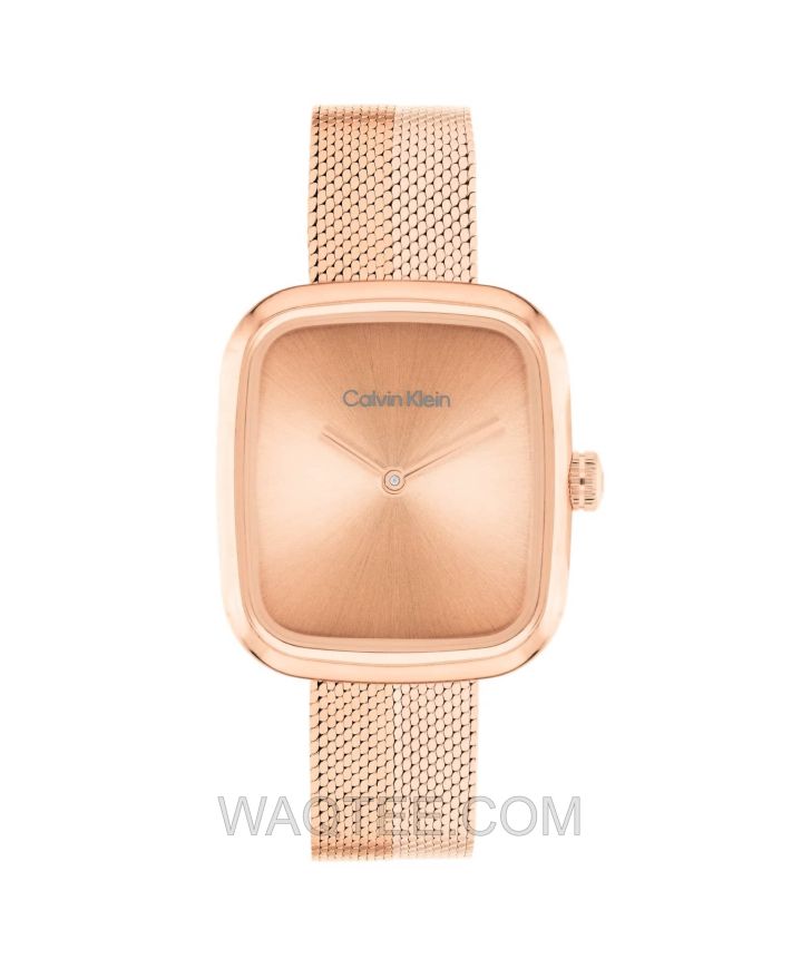 Calvin Klein Adore Rosegold Mesh St. Steel Rosegold Dial For Women