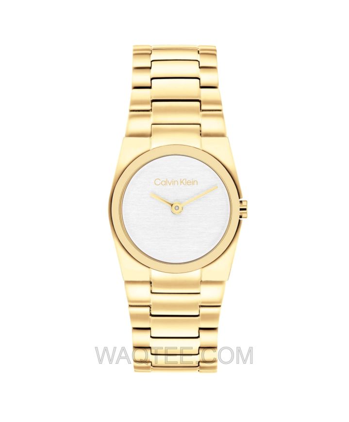 Calvin Klein Unite Golden St. Steel White Dial For Women