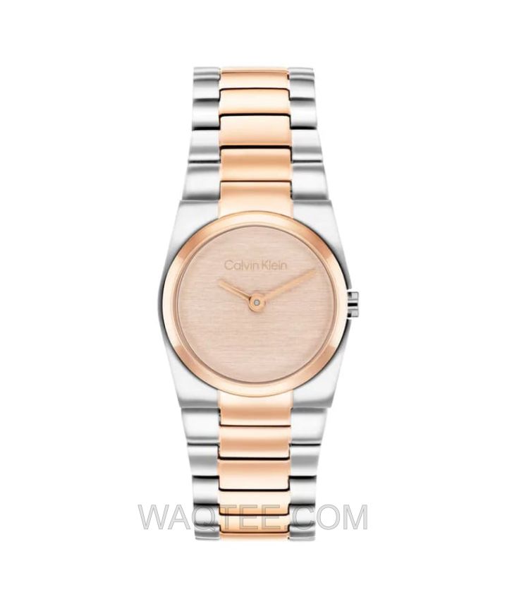 Calvin Klein Unite Silver & Rosegold St. Steel Rosegold Dial For Women