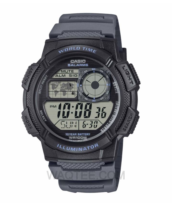 Casio Army Green Rubber Black Dial For Men