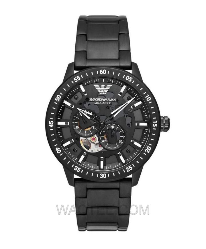 Emporio Armani Meccanico Automatic Black St. Steel Black Dial For Men
