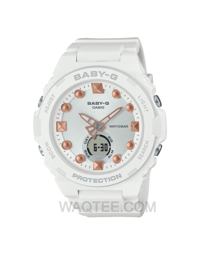 Casio Baby-G White Rubber White Dial for Women 