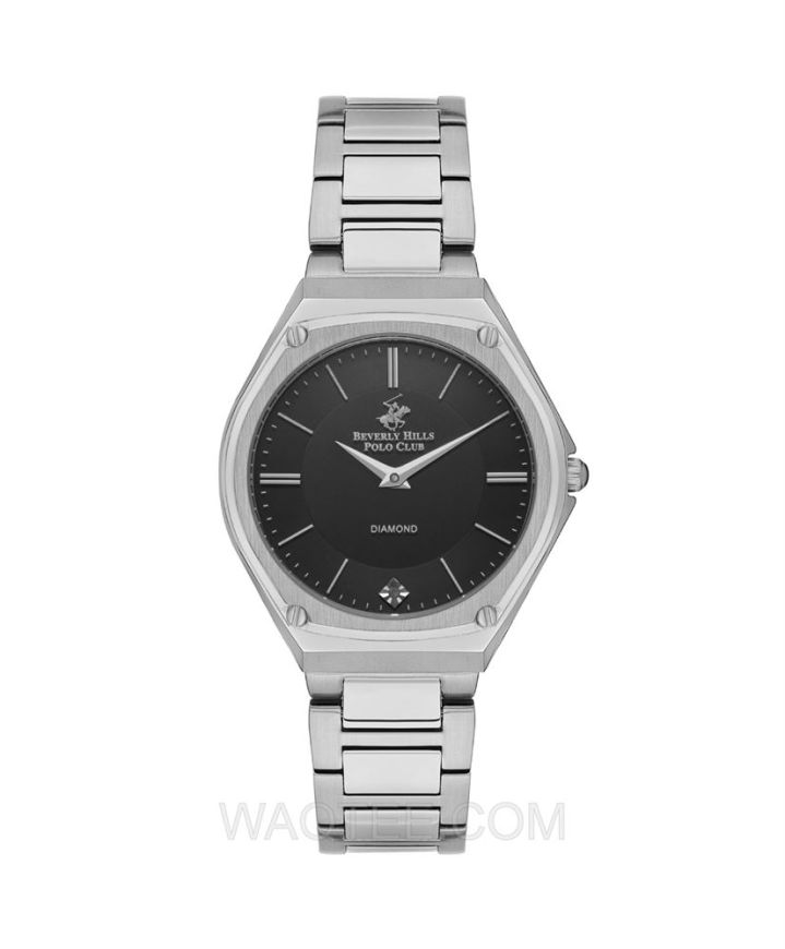B.H. Polo Club Antonella Silver St. Steel Black Dial For Women 