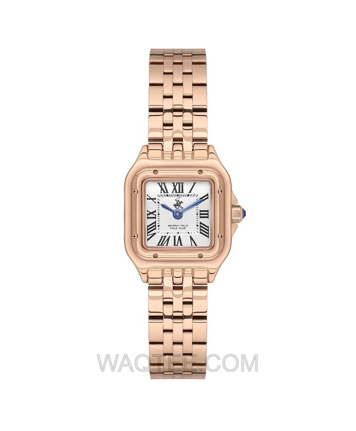 B.H. Polo Club Alexis Rosegold St. Steel Silver Dial For Women