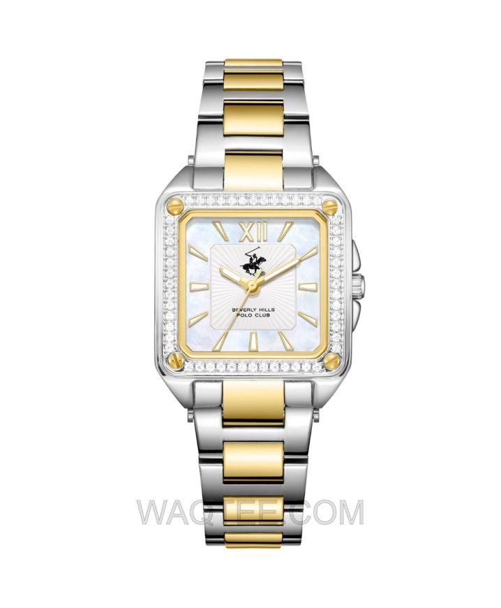 B.H. Polo Club Freya Silver & Golden St. Steel Golden Dial For Women 