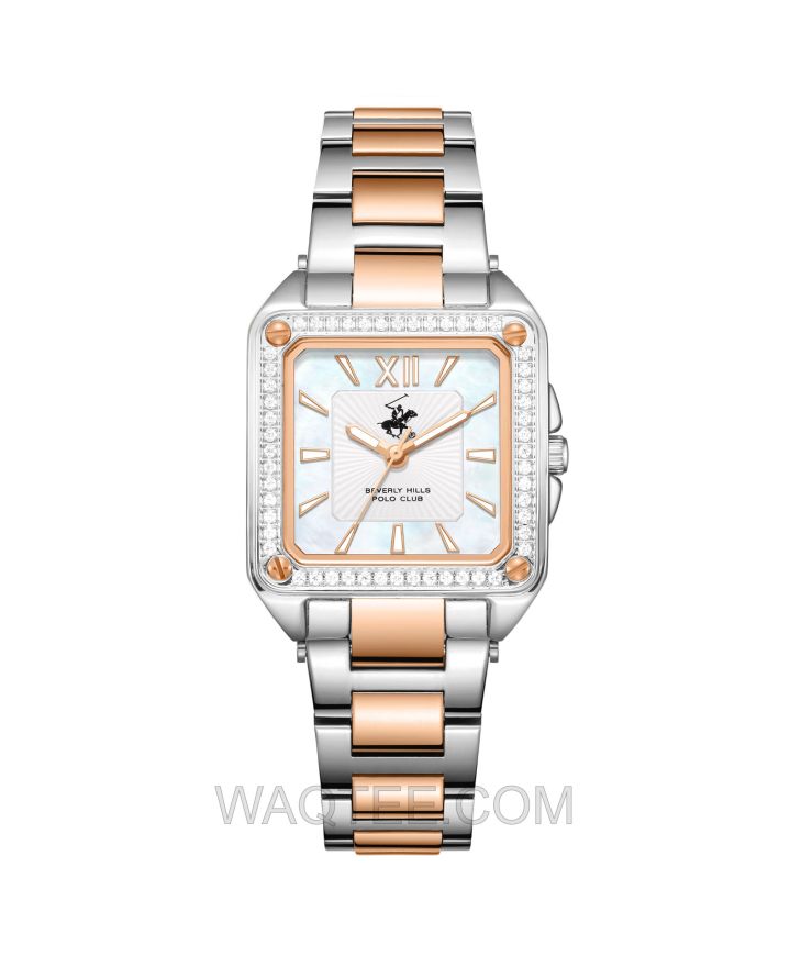 B.H. Polo Club Freya Silver & Rosegld St. Steel MOP Dial For Women