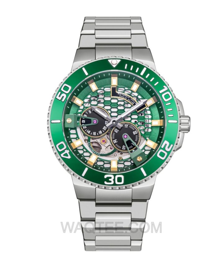 B.H. Polo Club Marinos Automatic Silver St. Steel Green Dial For Men