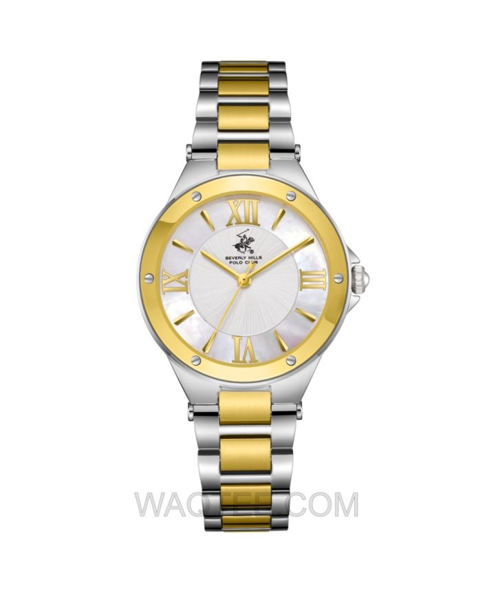 B.H. Polo Club Athena Silver & Golden St. Steel White Dial For Women