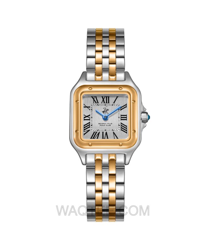 B.H. Polo Club Claudia Silver & Rosegold St. Steel Silver Dial For Women