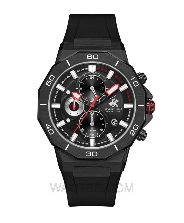 B.H. Polo Club Beacon Black Rubber Black DialFor Men