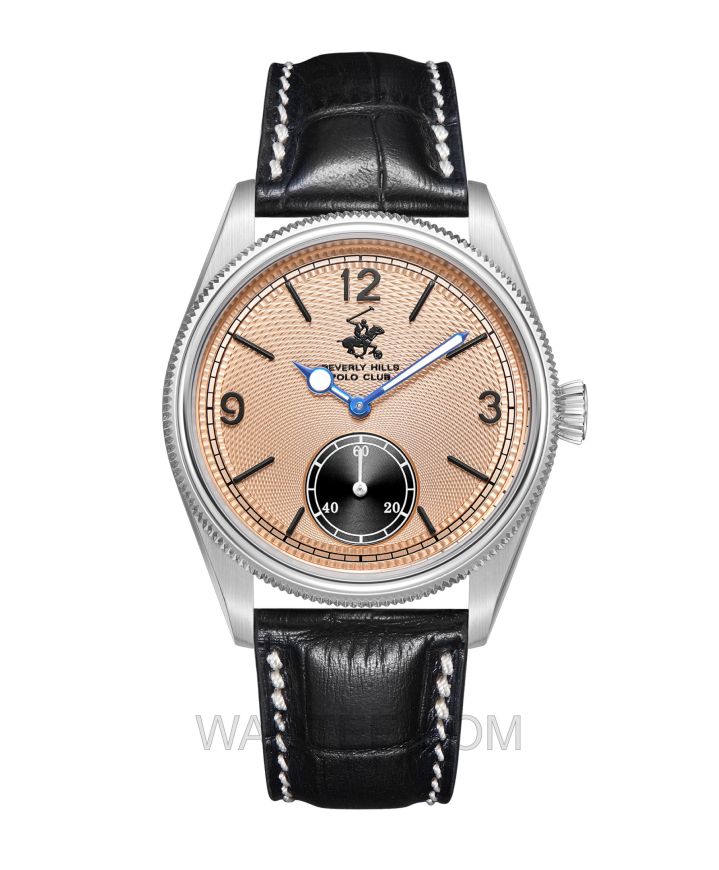 B.H. Polo Club Dyno Black Leather Rosegold Dial For Men