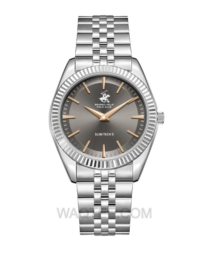 B.H. Polo Club Altair Silver St. Steel Golden Dial For Men