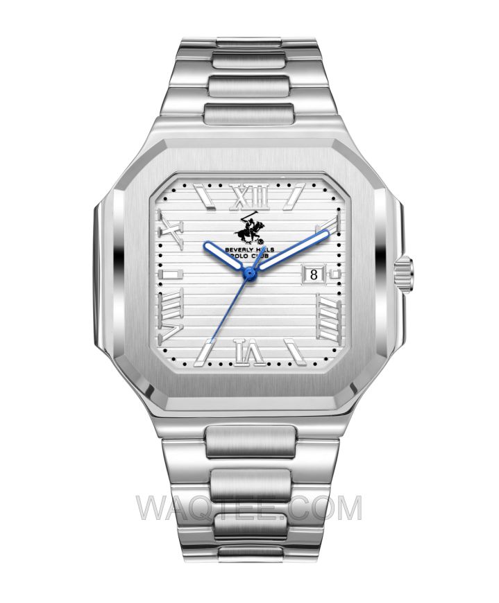 B.H. Polo Club Apex Silver St. Steel Silver Dial For Men