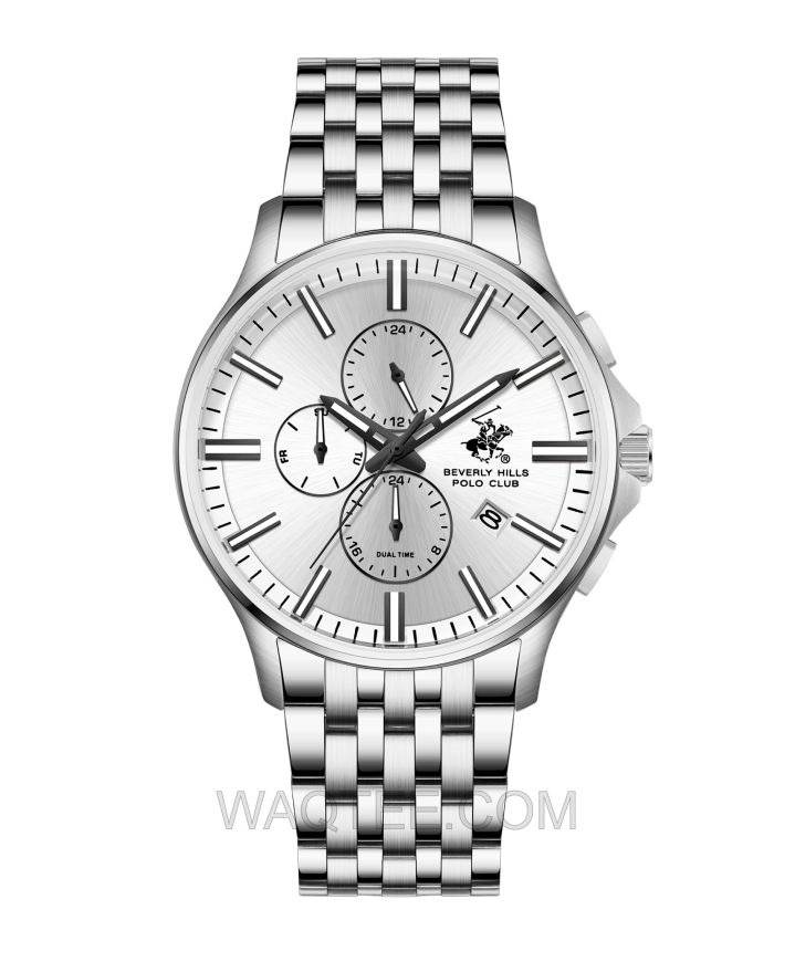 B.H. Polo Club Knox Silver St. Steel Silver Dial For Men