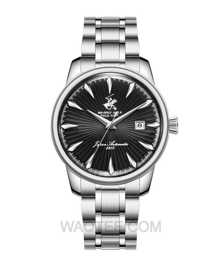 B.H. Polo Club Warden Automatic Silver St. Steel Black Dial For Men
