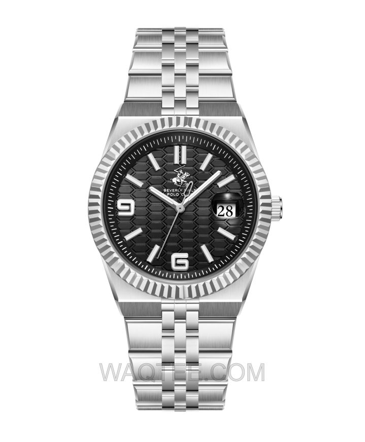 B.H. Polo Club Norvik Silver St. Steel Black Dial For Men