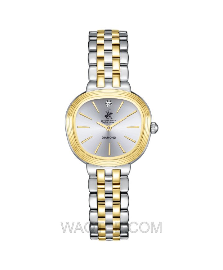 B.H. Polo Club Florine Silver & Golden St. Steel Silver Dial For Women