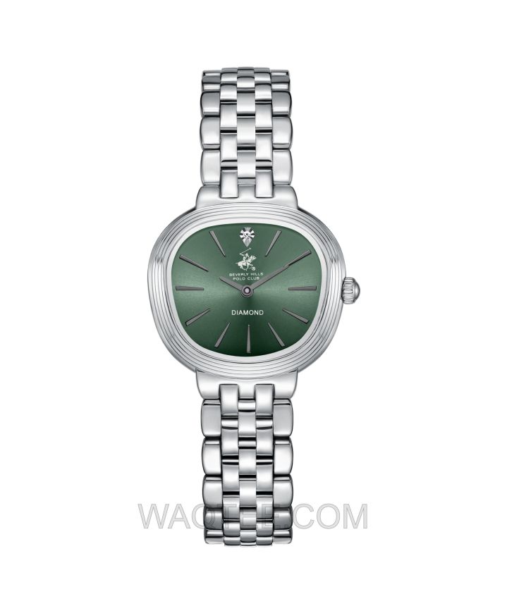 B.H. Polo Club Florine Silver St. Steel Light Green Dial For Women