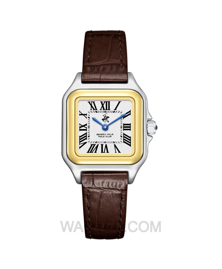 B.H. Polo Club Ravena Brown Leather Silver Dial For Women