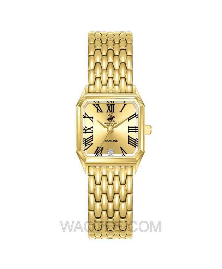 B.H. Polo Club Velora Golden St. Steel Golden Dial For women