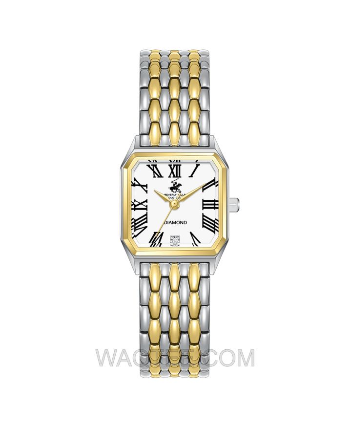 B.H. Polo Club Velora Silver & Golden St. Steel White Dial For women