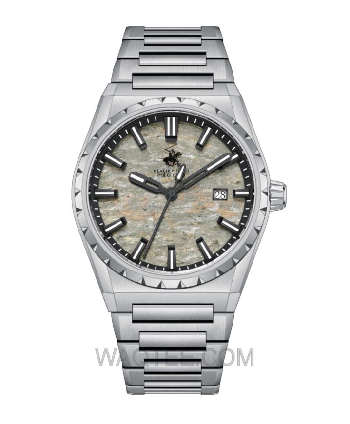 B.H. Polo Club Nolanor Silver St. Steel Grey Dial For Men
