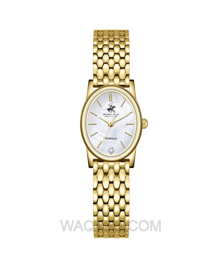 B.H. Polo Club Kensley Golden St. Steel MOP Dial For Women