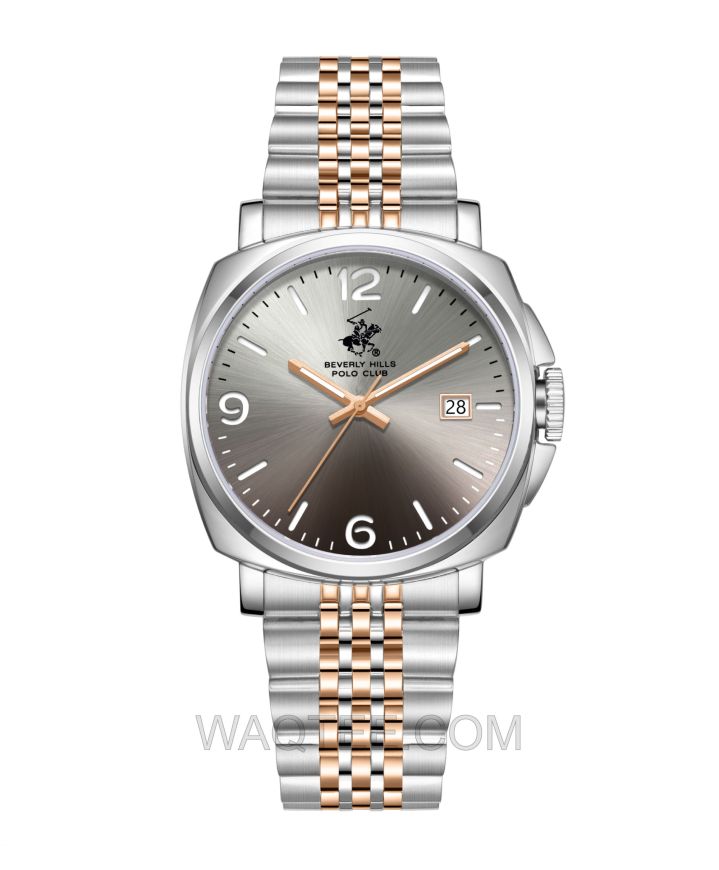 B.H. Polo Club Xeno Silver & Rosegold St. Steel Brown Dial For Men