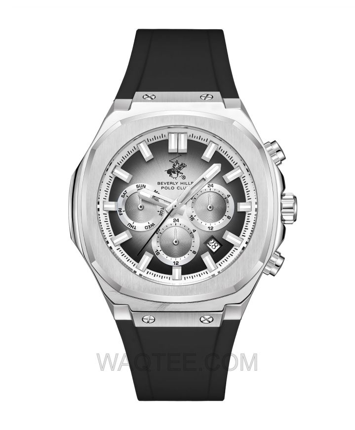 B.H. Polo Club Dexter Black Rubber Black Dial For Men