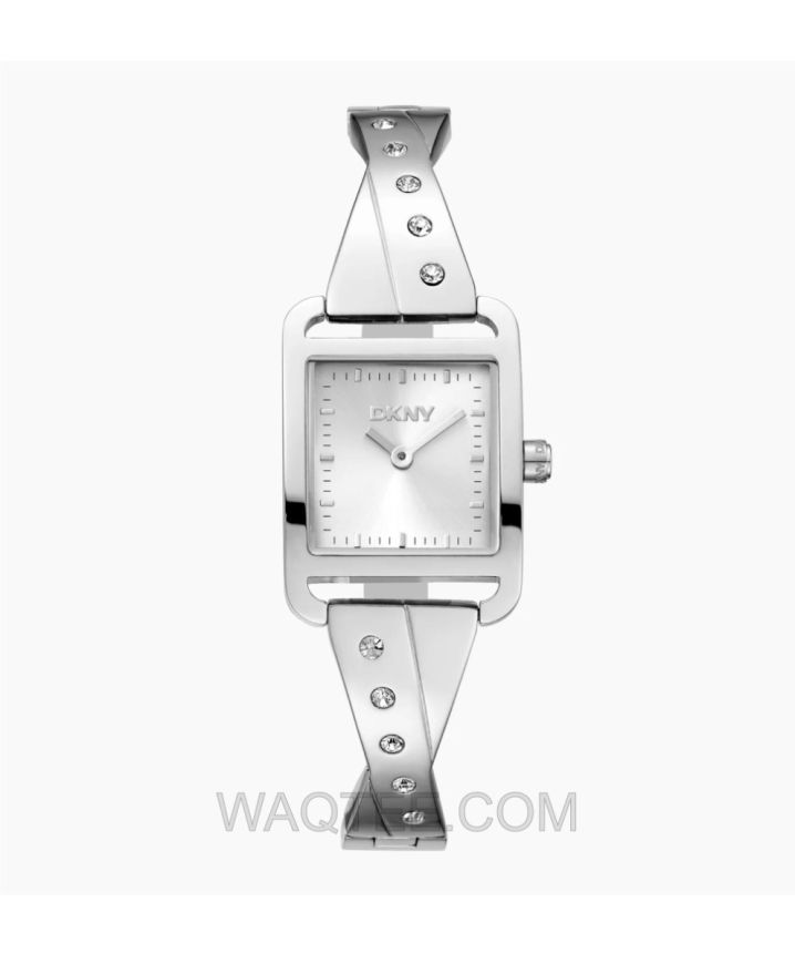 DKNY City Bangle Silver St. Steel Silver Dial For Women