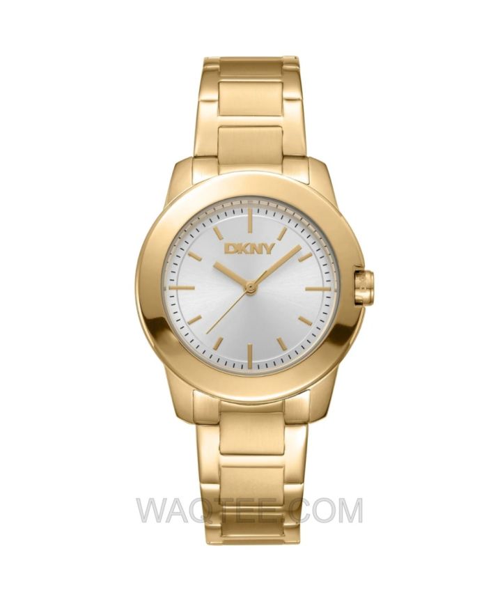 DKNY Park Ave Midi Golden St. Steel Silver Dial For Women
