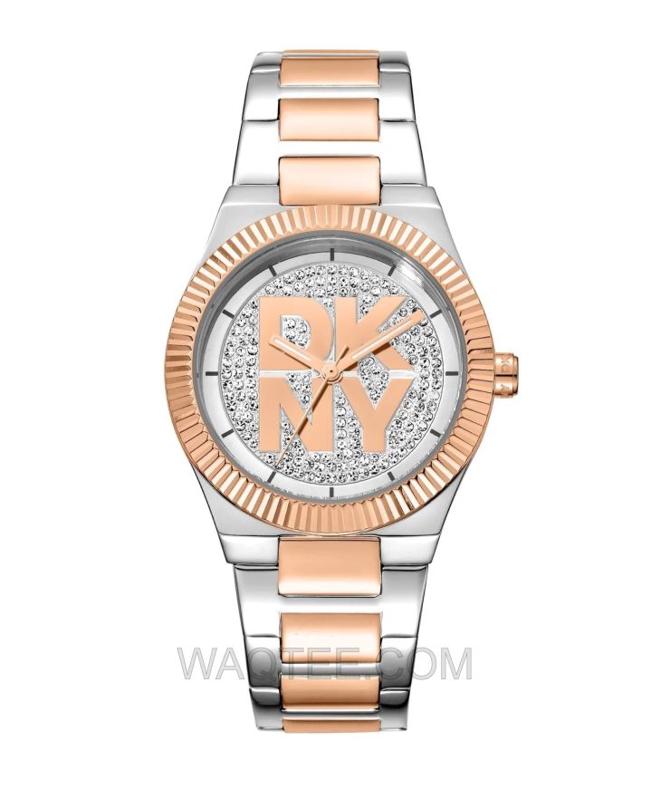 DKNY Nolita Silver & Rosegold St. Steel Silver & Rosegold Dial For Women