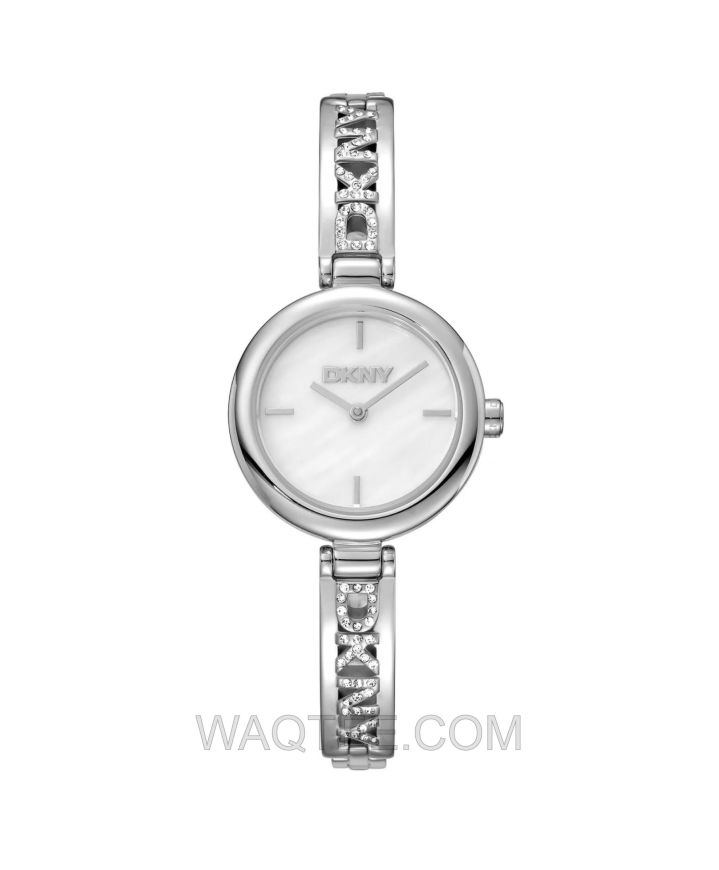 DKNY Logo Silver St. Steel Silver Dial For Women