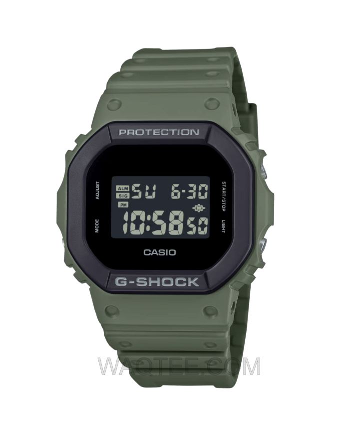 Casio G- SHOCK DW-5610 Army Green Rubber Black Dial For Men