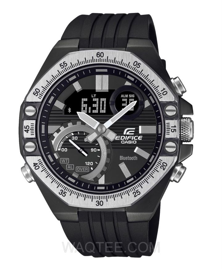 Casio Edifice SmartPhone Link Black Rubber Black Dial For Men